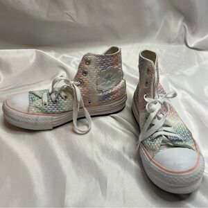 Converse Chuck Taylor All Stars Mermaid Scales Platform Sneakers, size 2